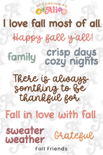 Load image into Gallery viewer, Fall Friends Sticker Sheet Set