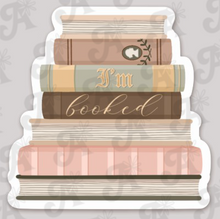 Load image into Gallery viewer, Book Stack Waterproof Vinyl Sticker