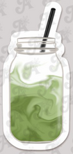 Load image into Gallery viewer, *FLAWED* Iced Matcha Waterproof Vinyl Sticker