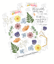 Load image into Gallery viewer, Vintage Pressed Flowers Sticker Sheet
