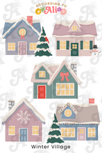 Load image into Gallery viewer, Winter Village Sticker Sheet Set