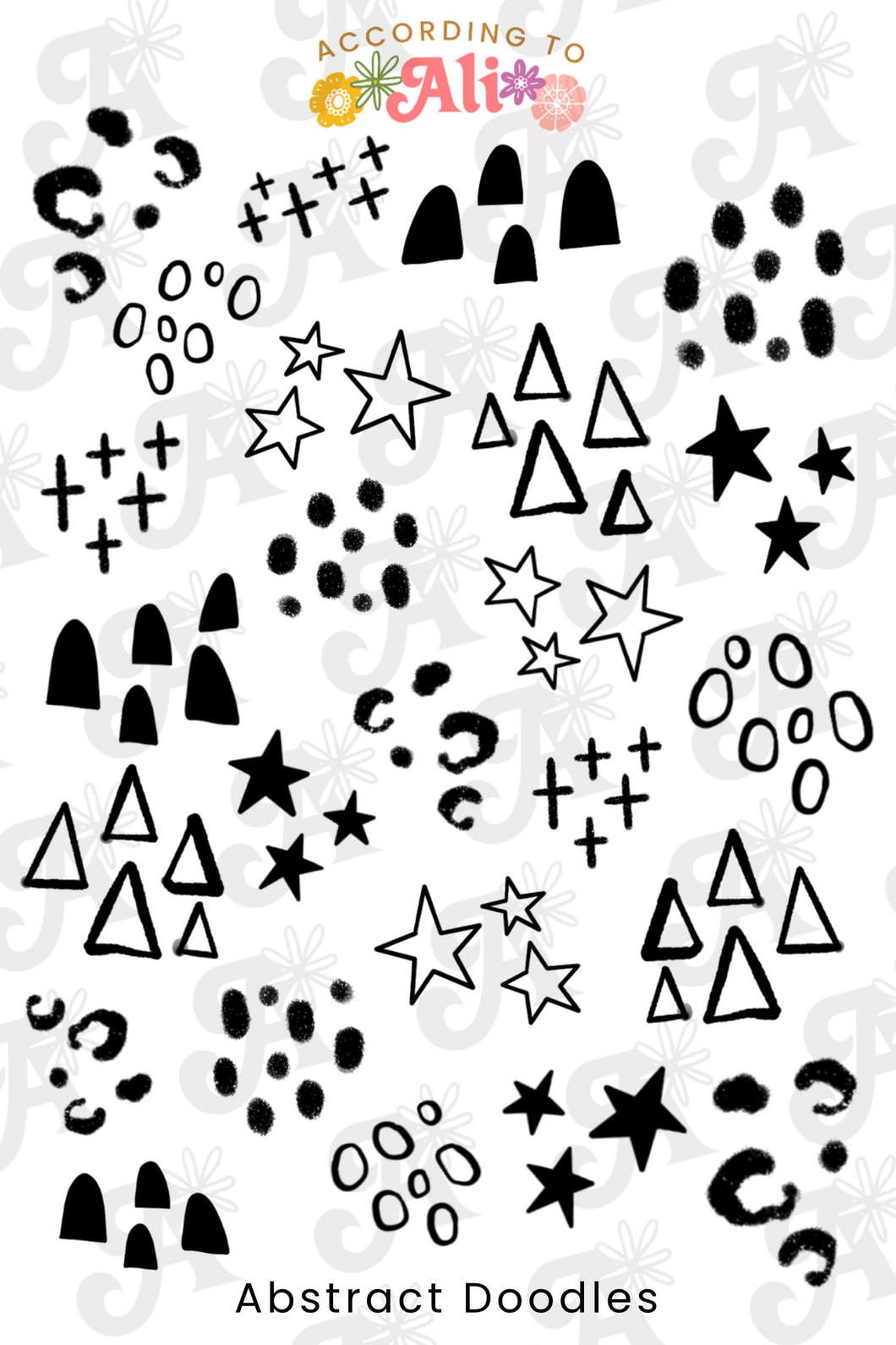 Abstract Doodles Sticker Sheet