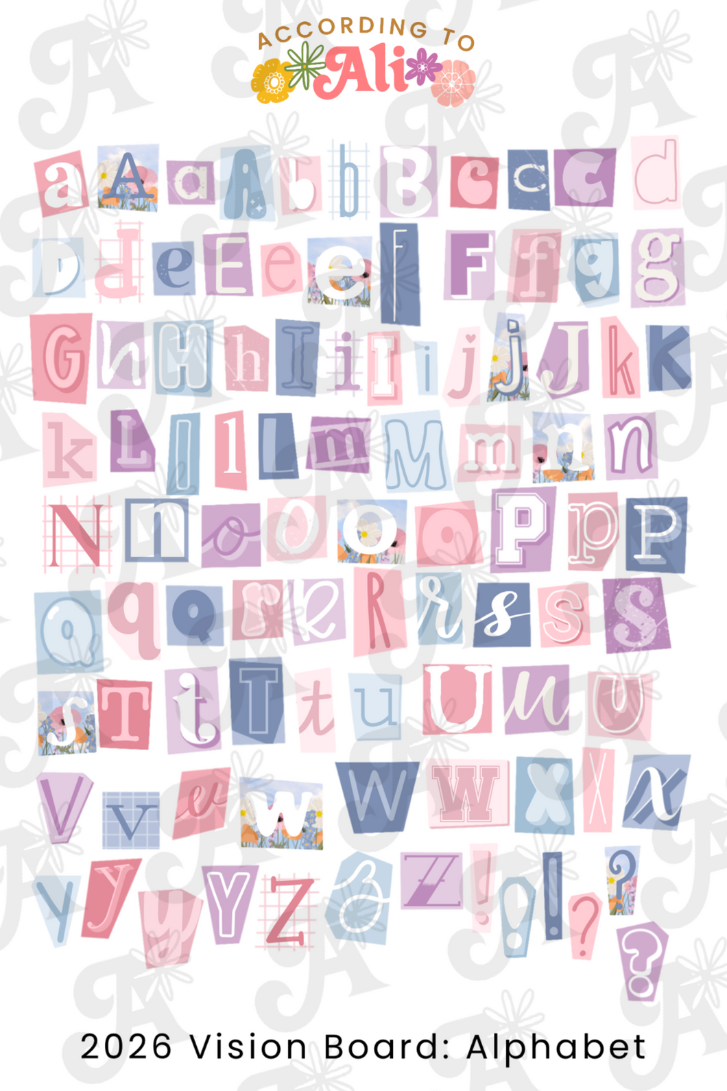 2026 Vision Board Sticker Sheet Collection