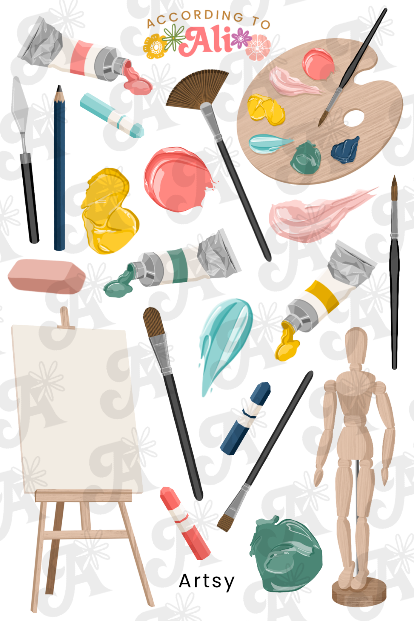 Artsy Sticker Sheet – according to ali