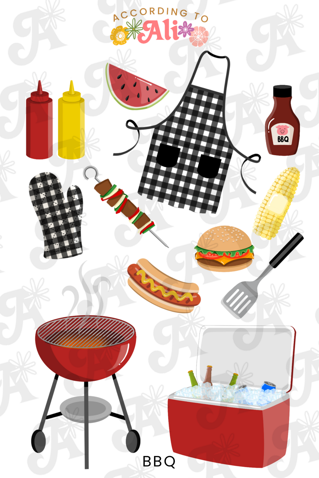 BBQ Sticker Sheet