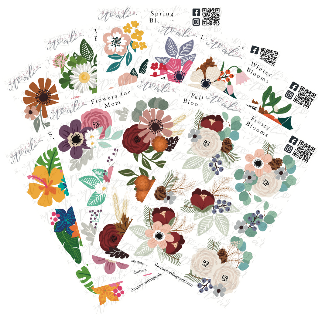 Blooms Sticker Sheet Bundle