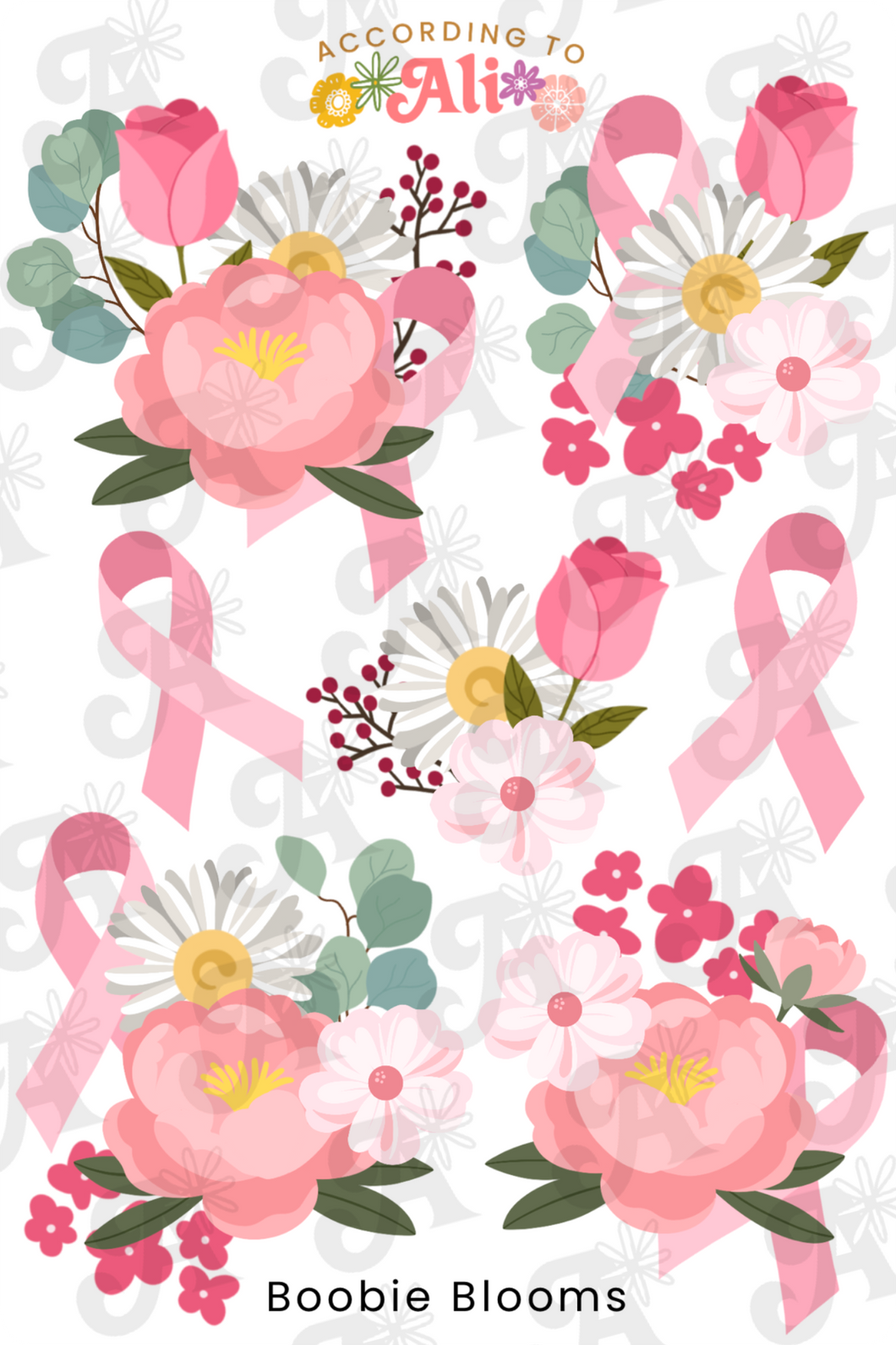 Boobie Blooms Sticker Sheet