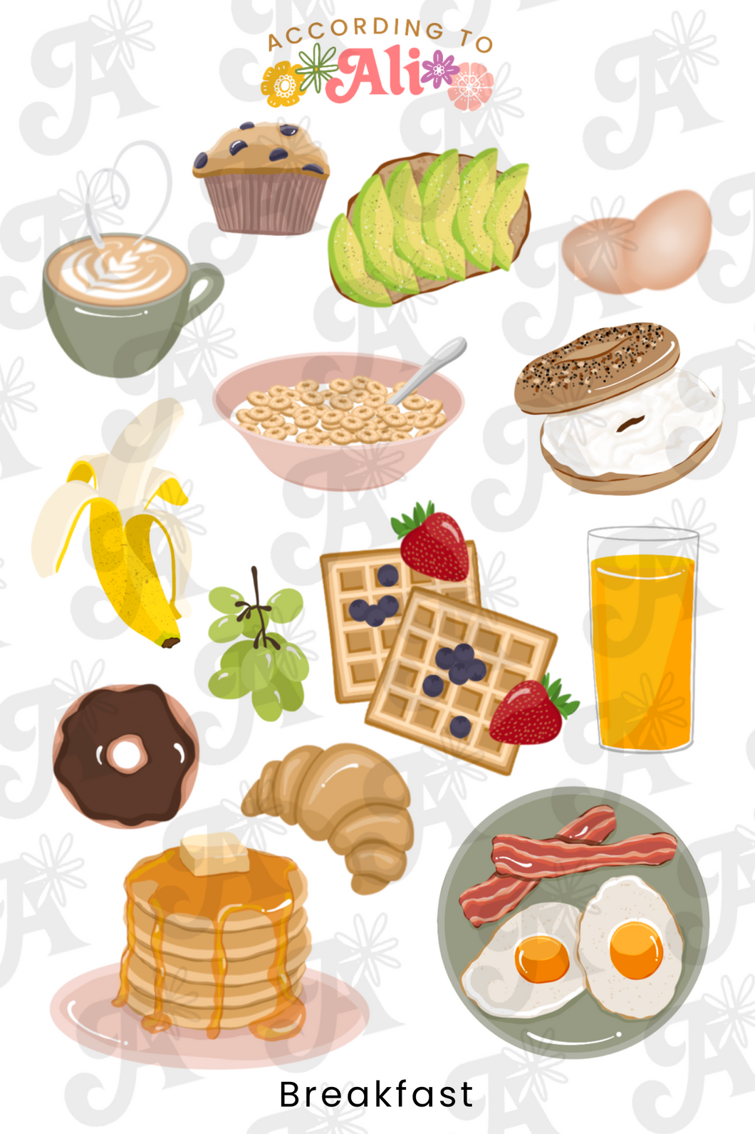 Breakfast Sticker Sheet