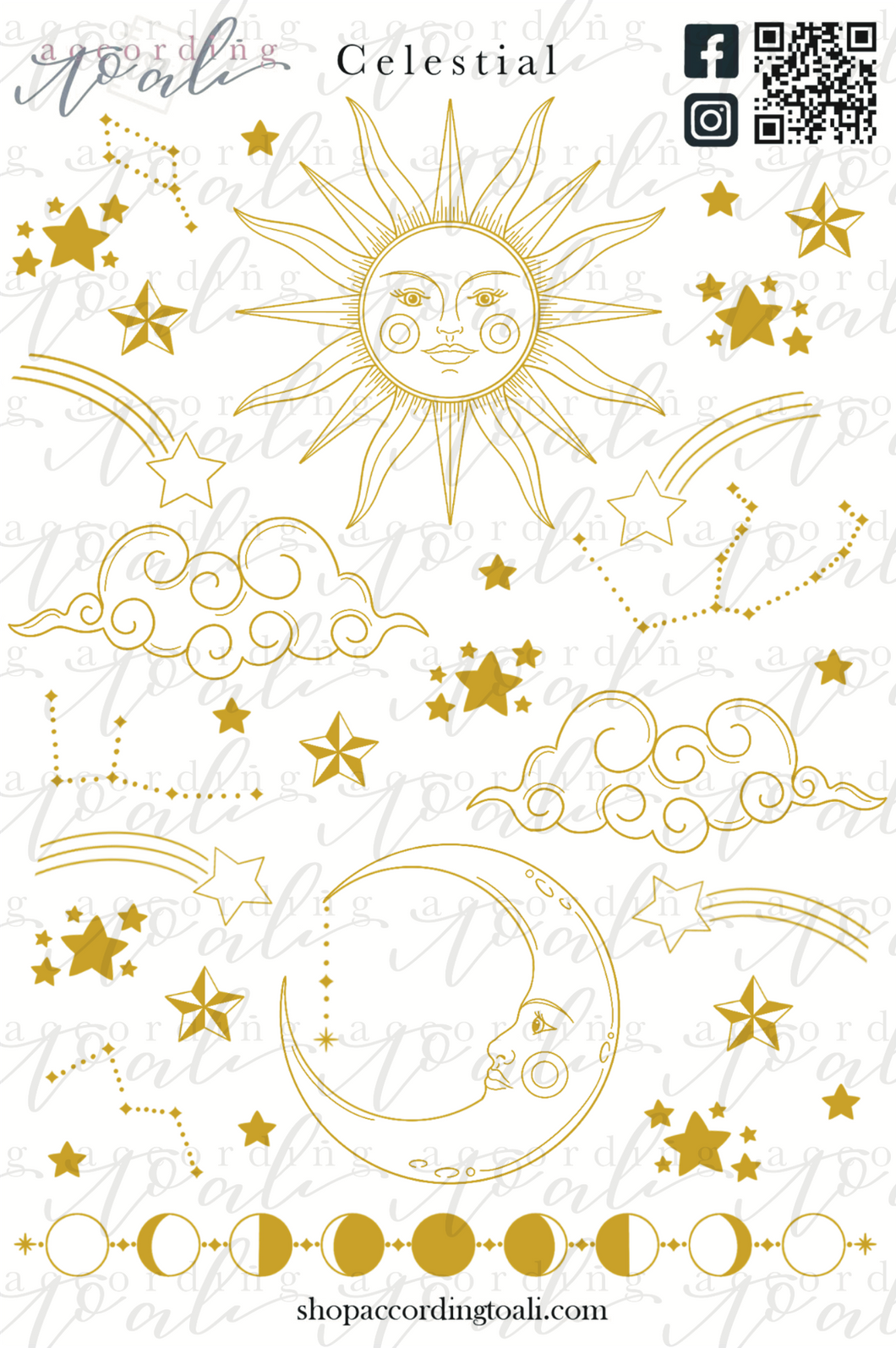 Celestial Sticker Sheet – according to ali