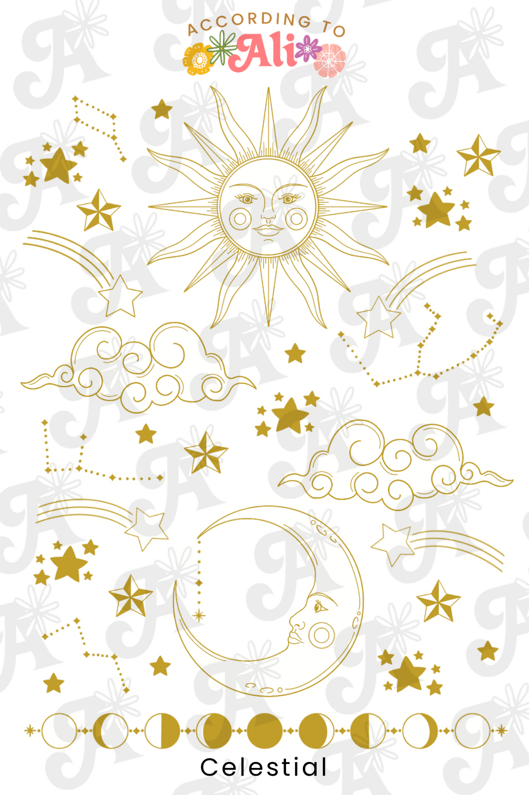 Celestial Sticker Sheet – according to ali
