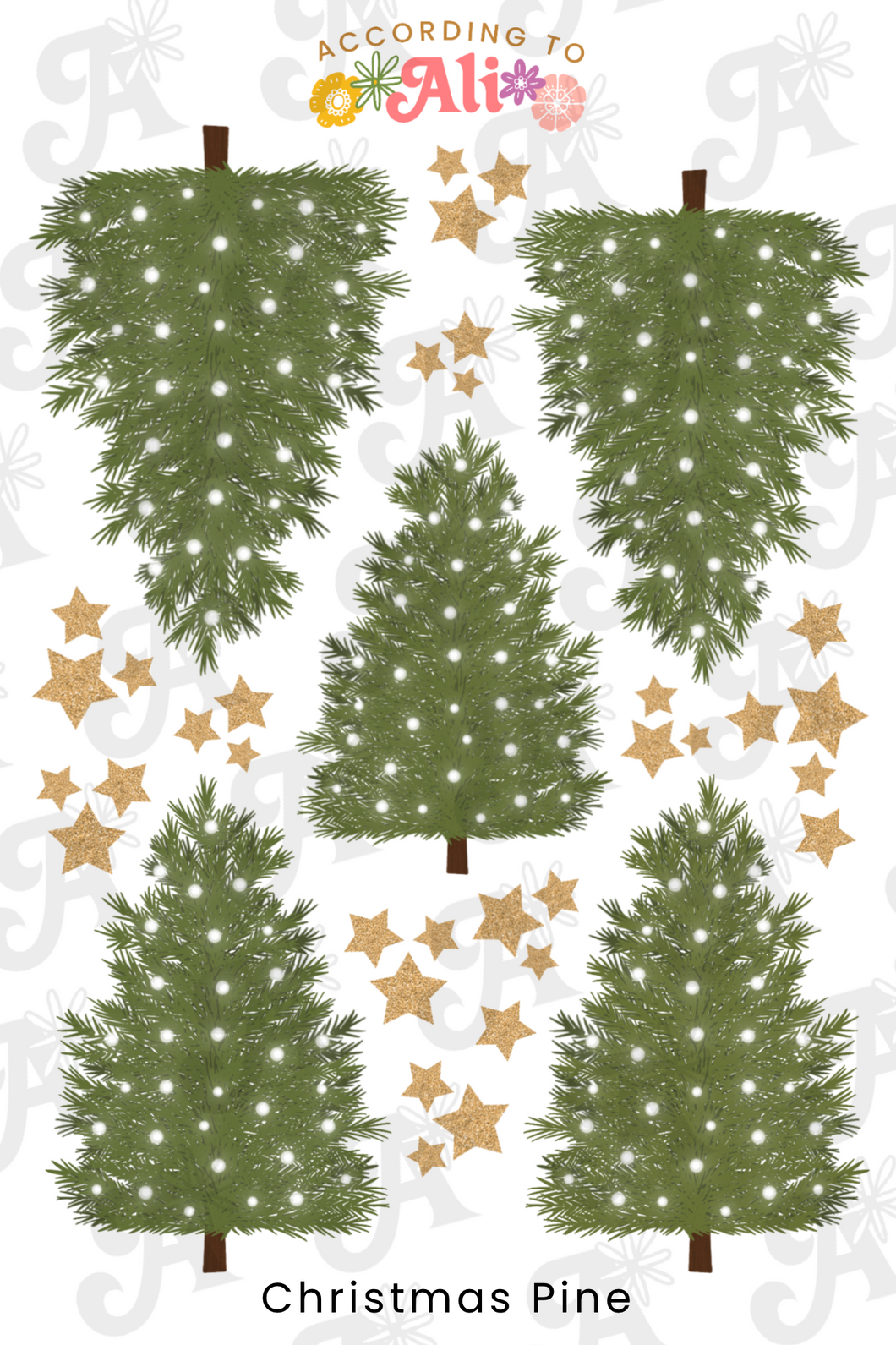 Christmas Pine Sticker Sheet