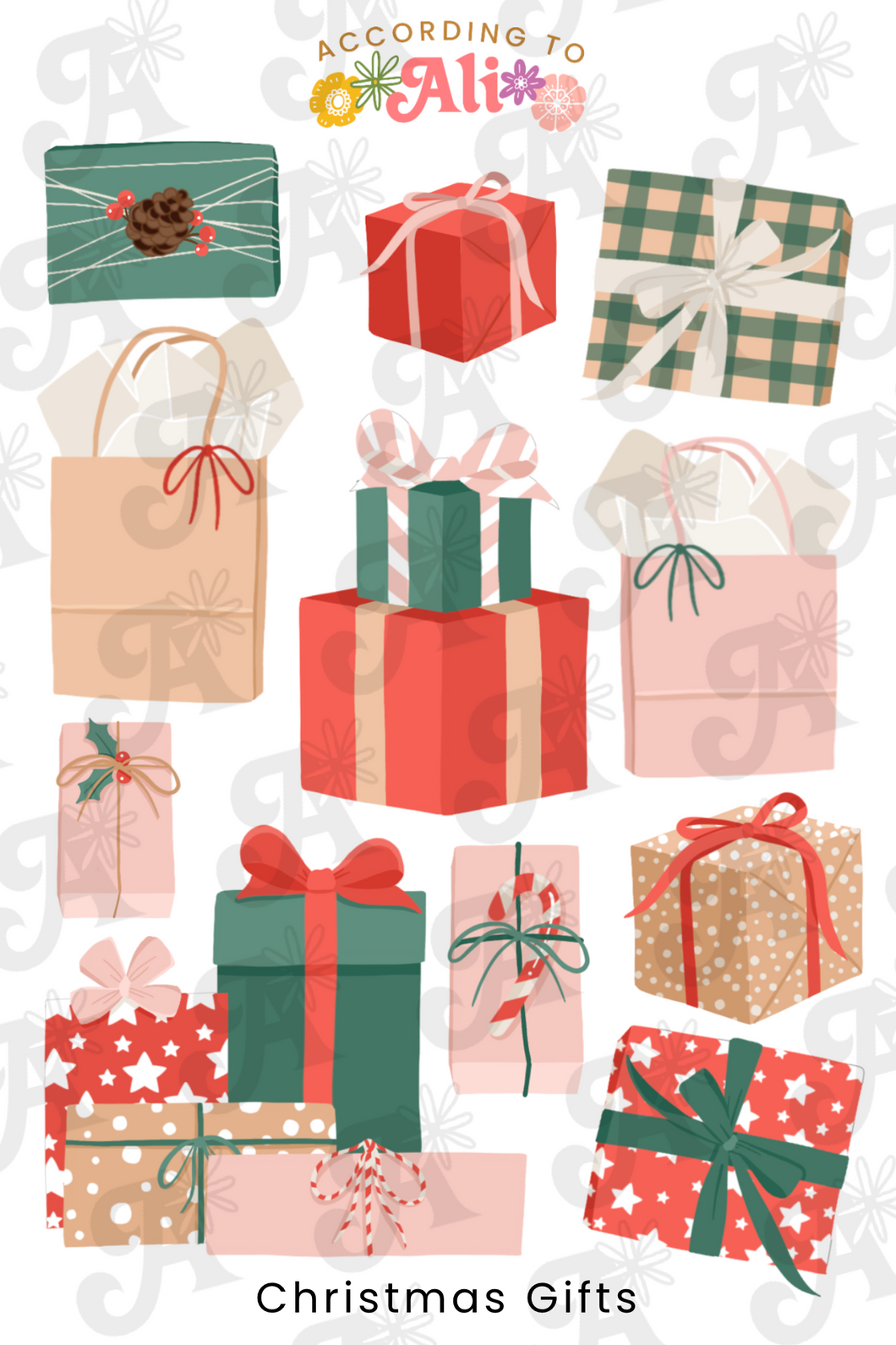 Christmas Gifts Sticker Sheet