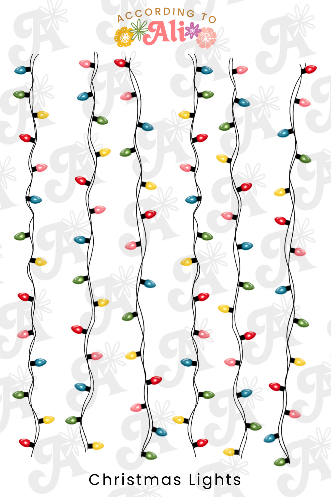 Christmas Lights Sticker Sheet