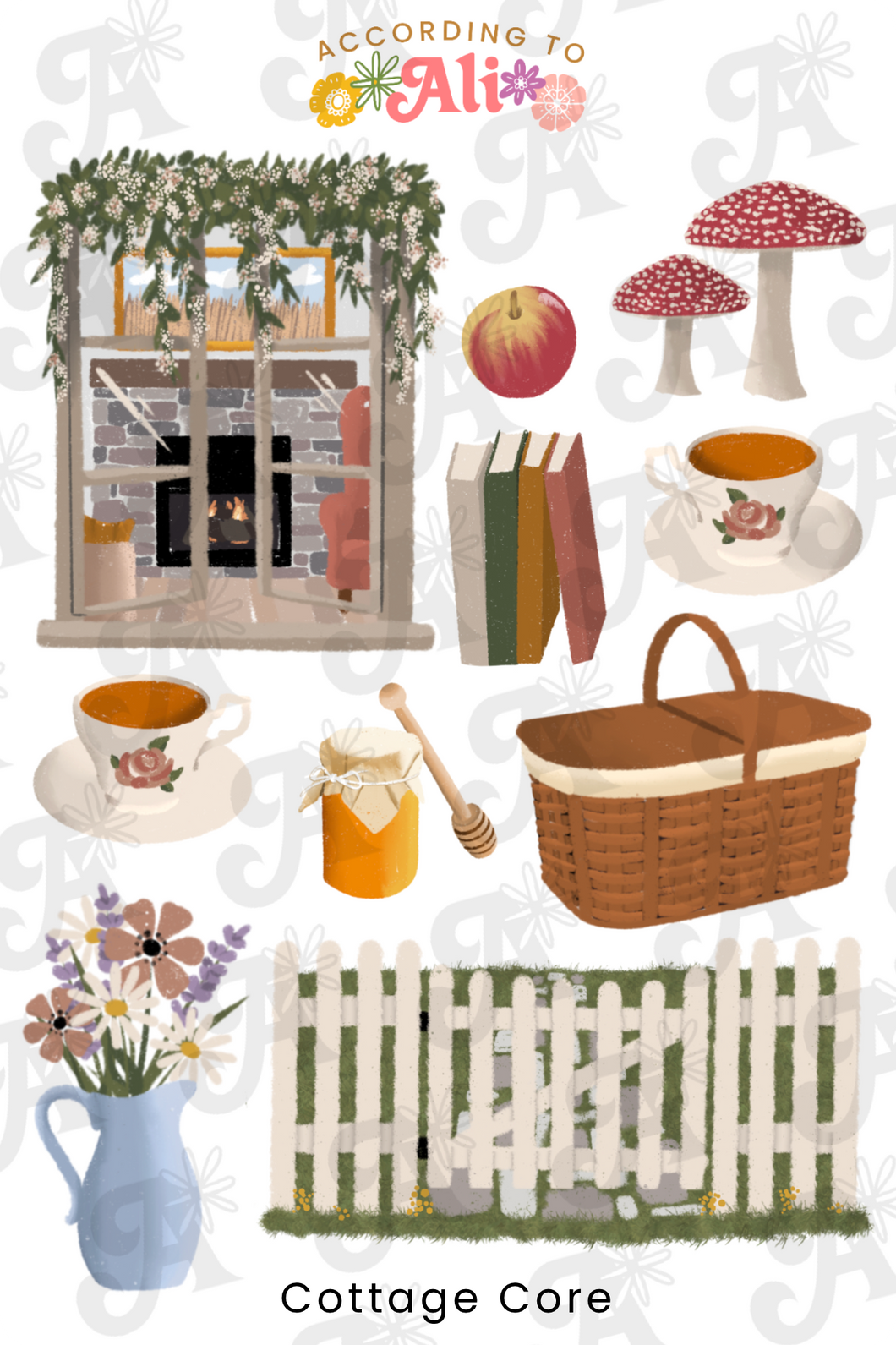 Cottage Core Sticker Sheet