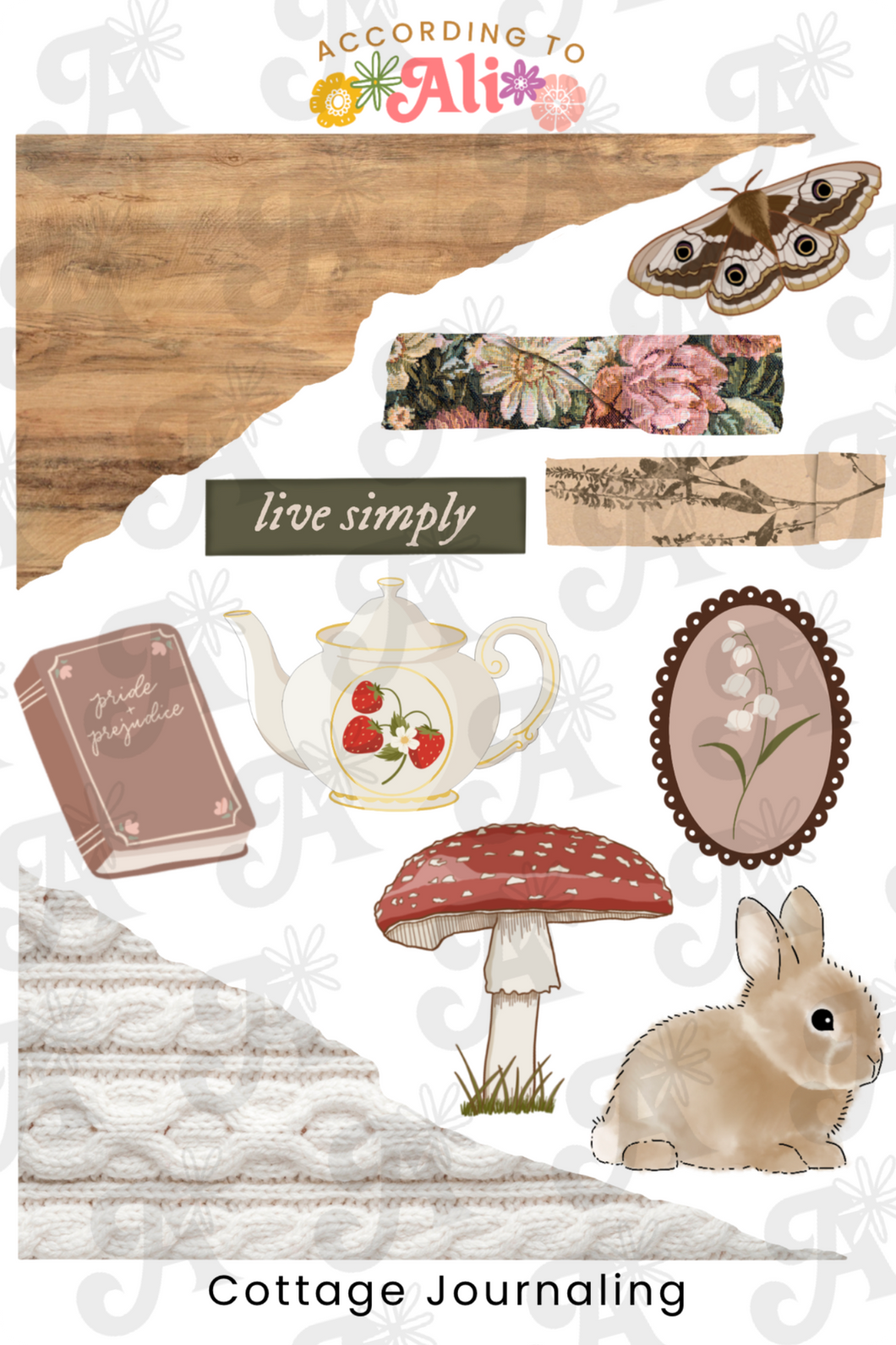 Cottage Journaling Sticker Sheet