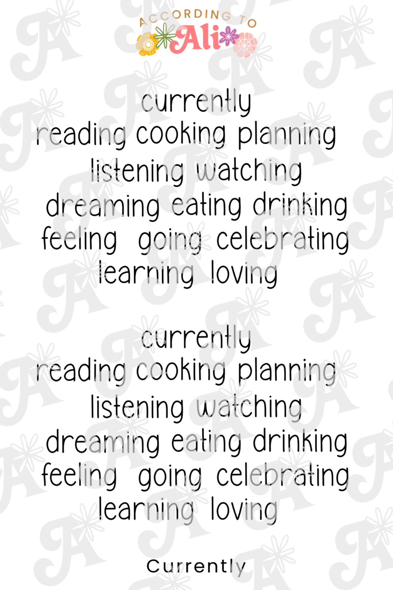 Currently Sticker Sheet – according to ali