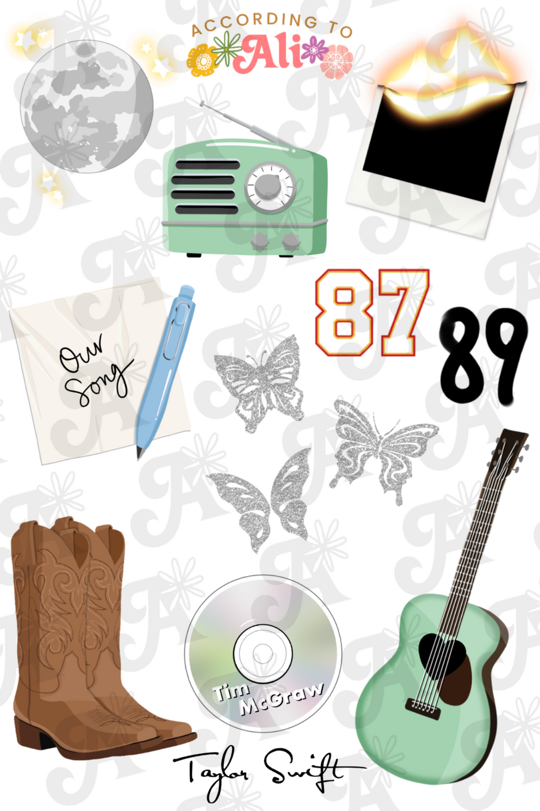 Taylor’s Swift (Debut) Sticker Sheet