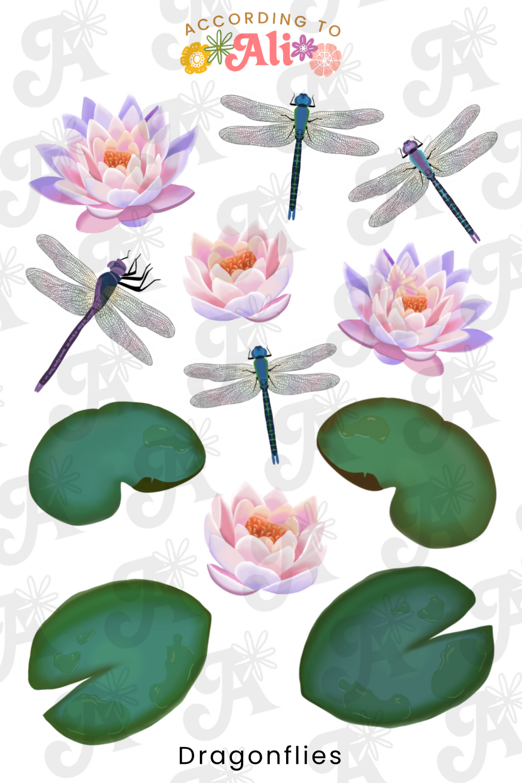 Dragonflies Sticker Sheet