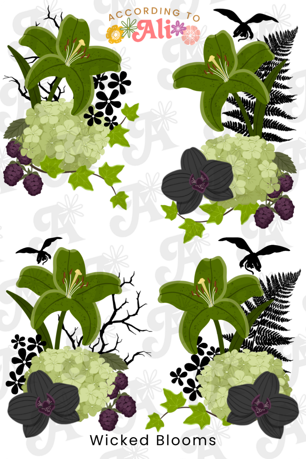 Elphaba Blooms Sticker Sheet