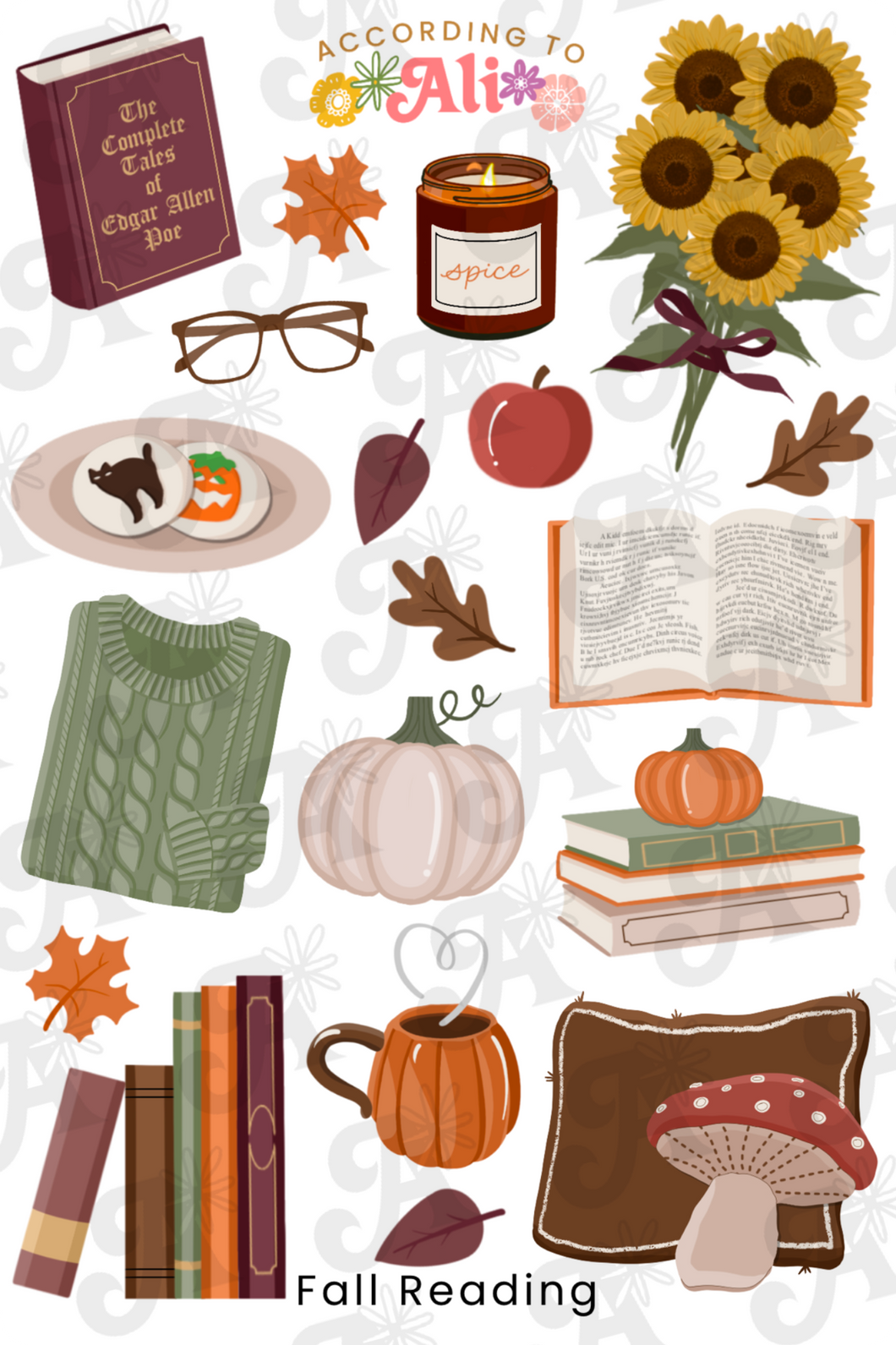 Fall Reading Sticker Sheet
