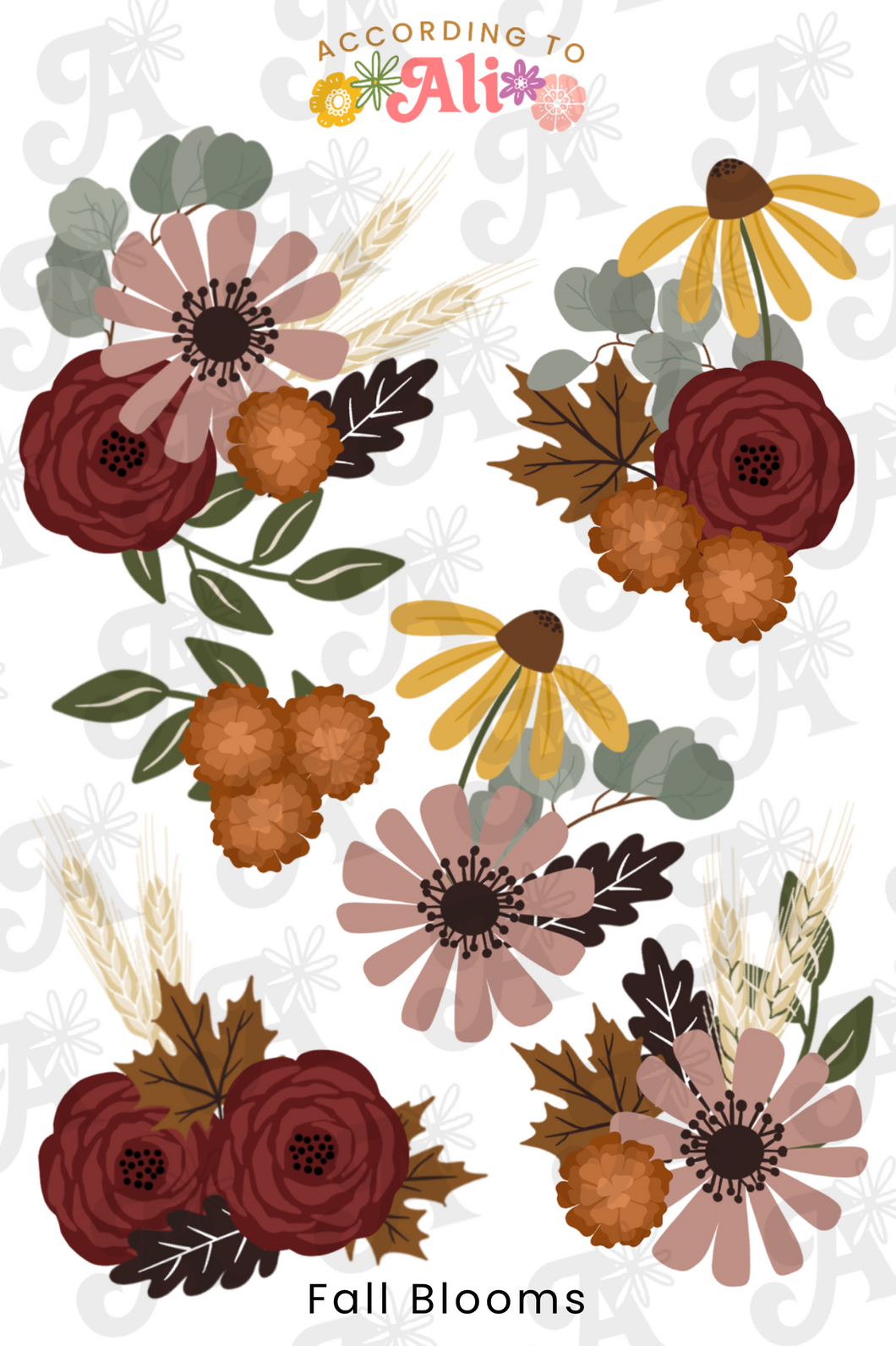 Fall Blooms Sticker Sheet