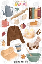 Load image into Gallery viewer, Falling for Fall Sticker Sheet Set
