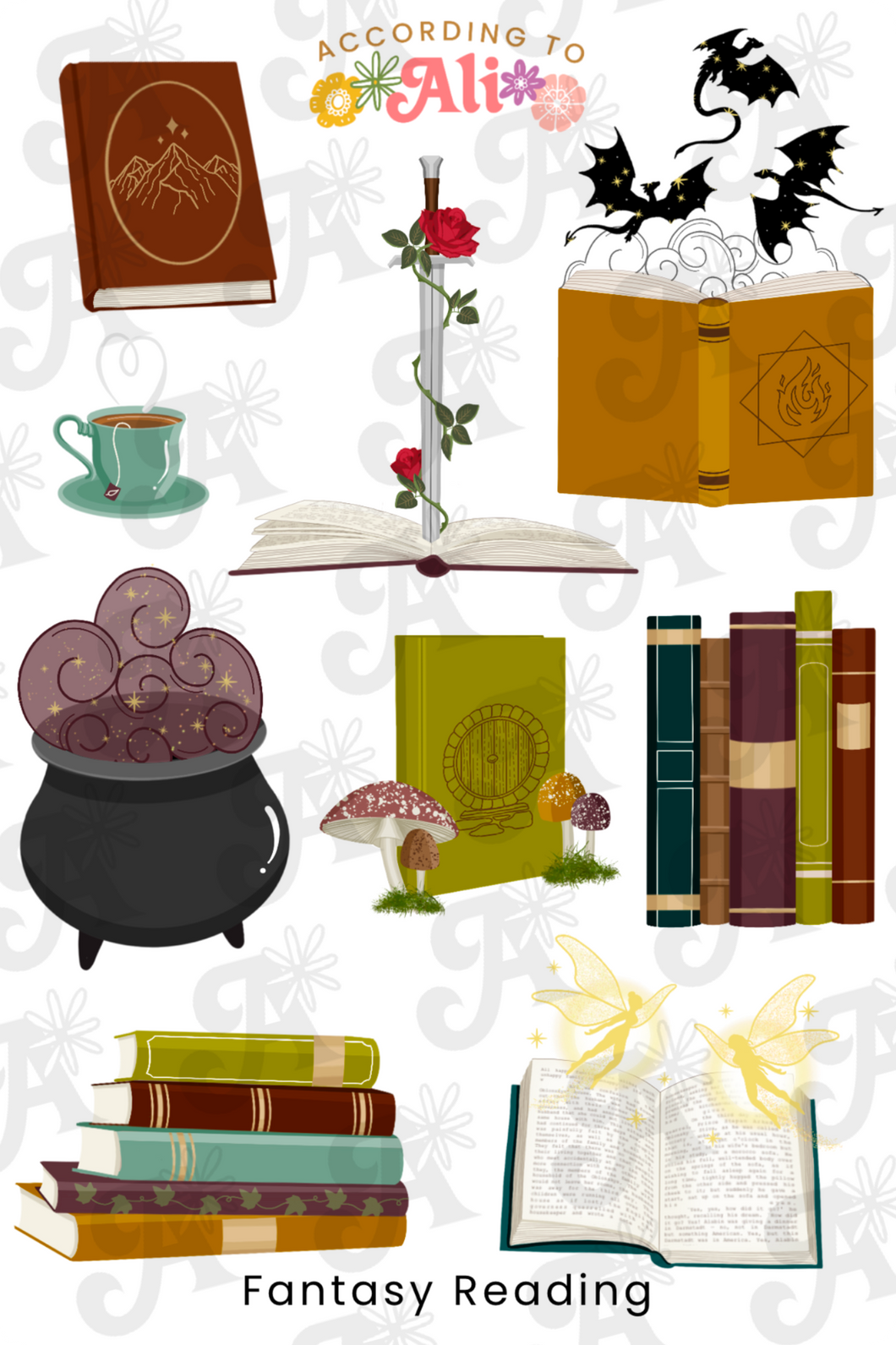 Fantasy Reading Sticker Sheet