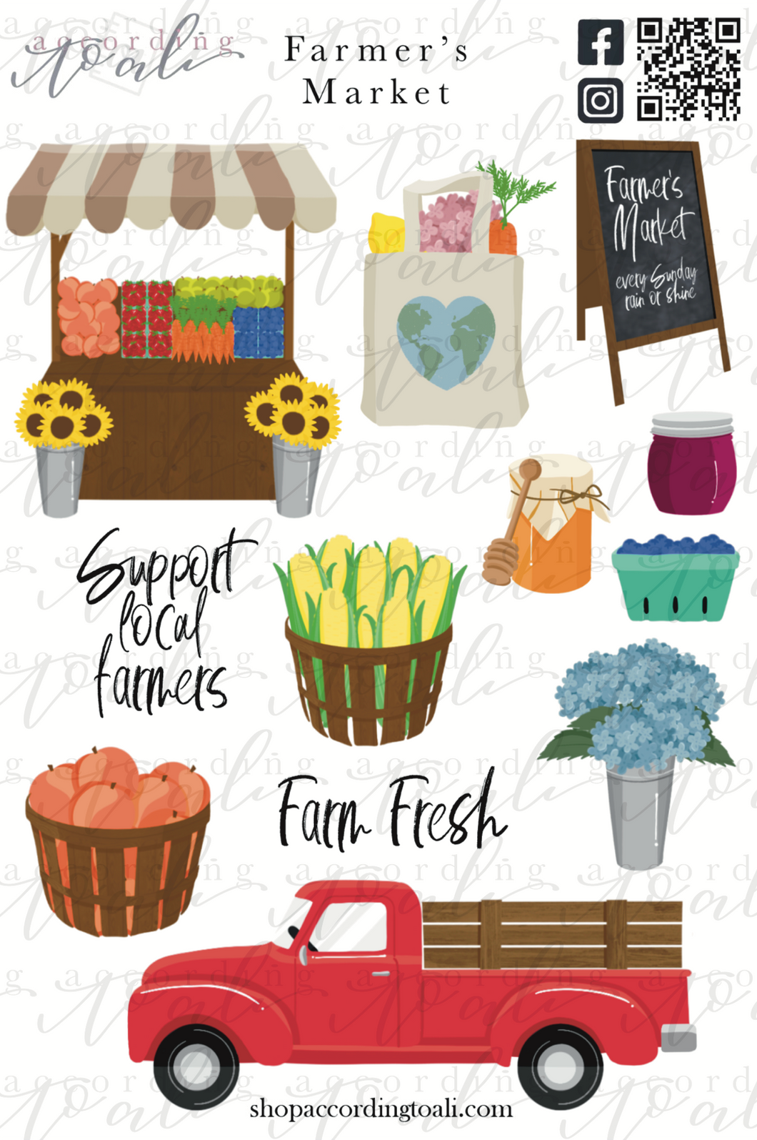 Farmer’s Market Sticker Sheet
