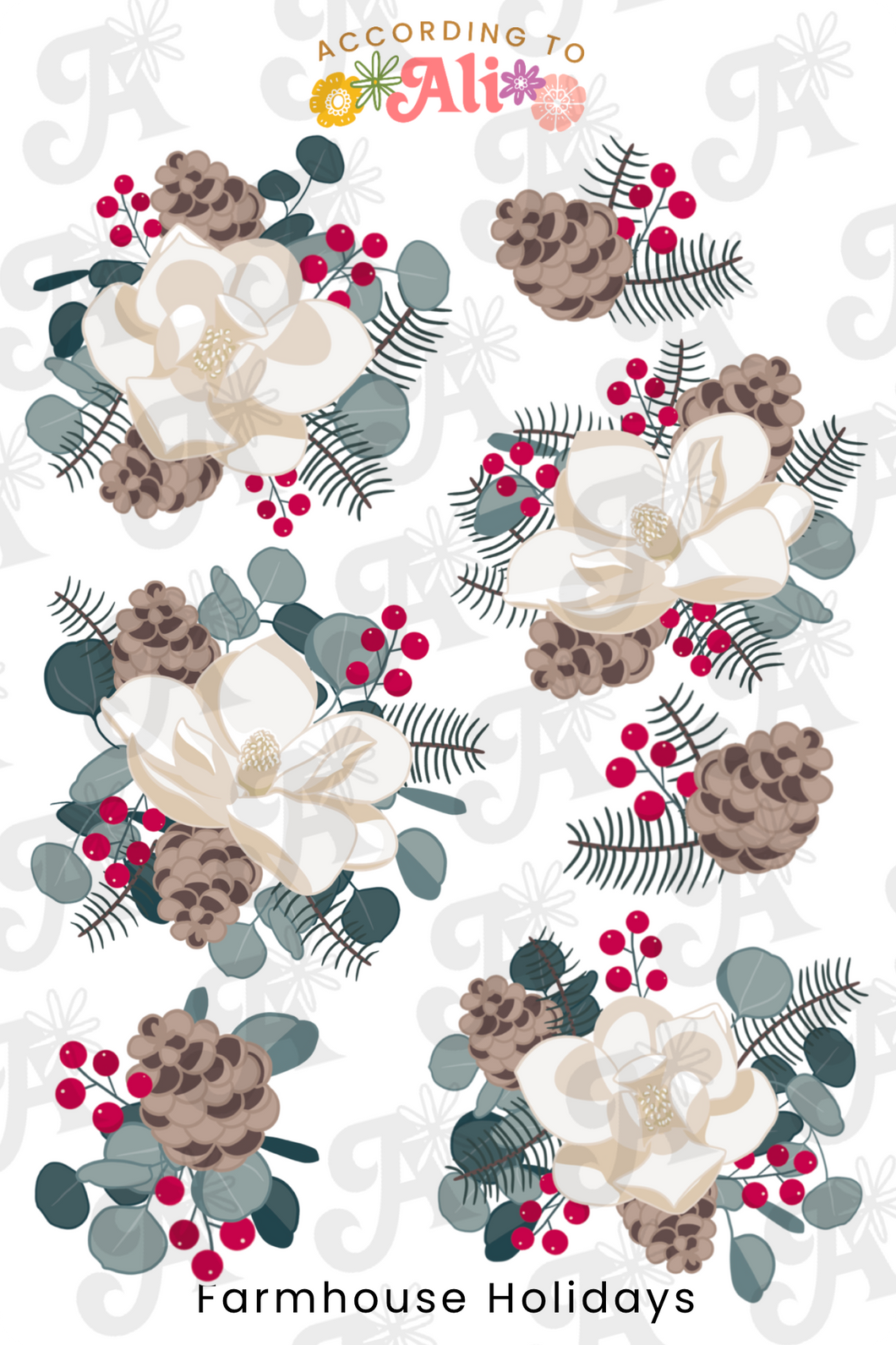 Farmhouse Holidays Sticker Sheet