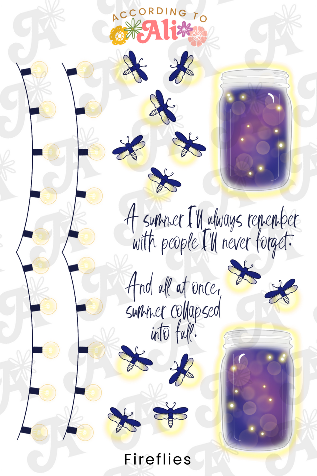 Fireflies Sticker Sheet