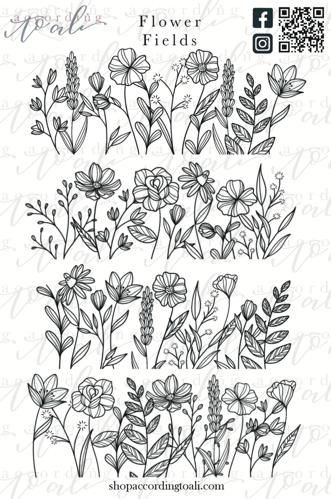 Flower Fields Sticker Sheet
