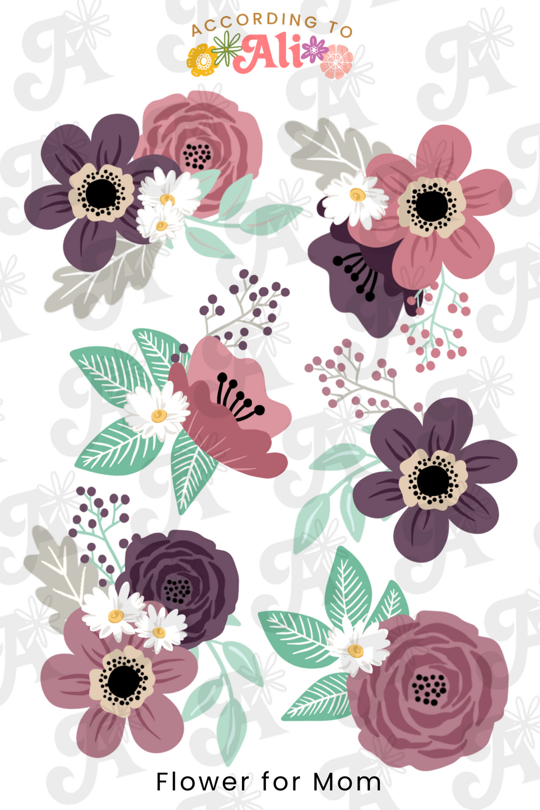 Flowers for Mom Sticker Sheet