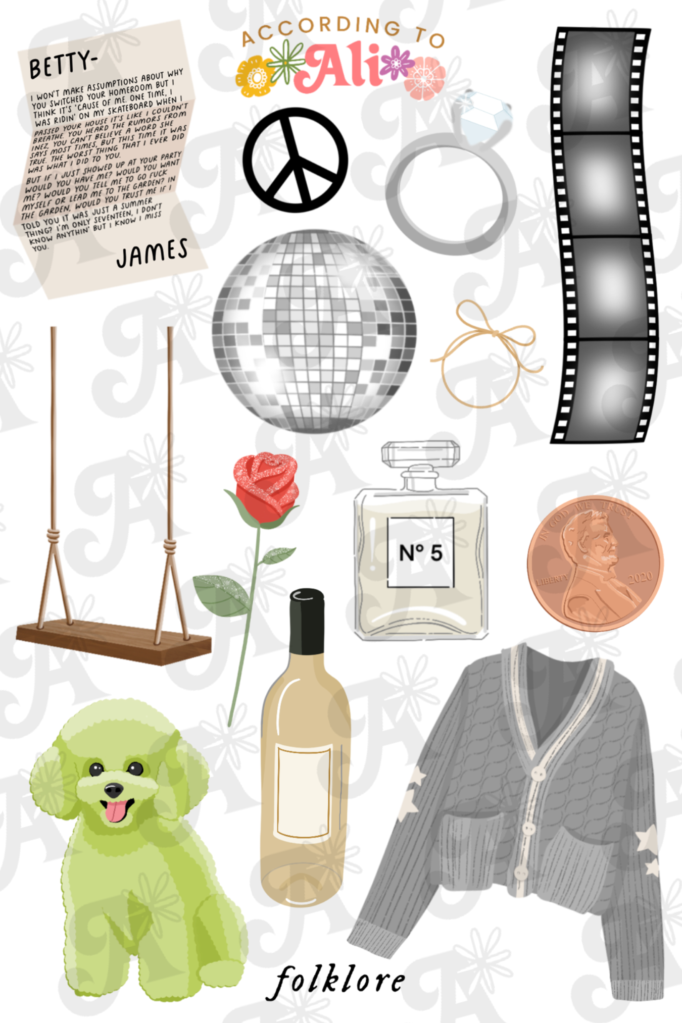 Folklore Sticker Sheet – according to ali