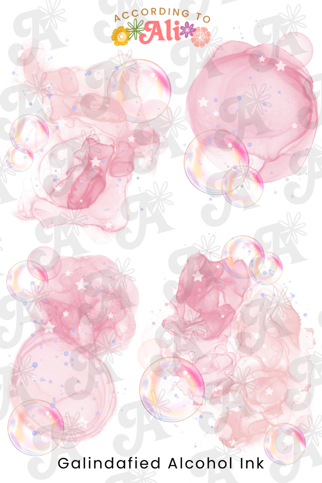 Galindafied Alcohol Ink Sticker Sheet