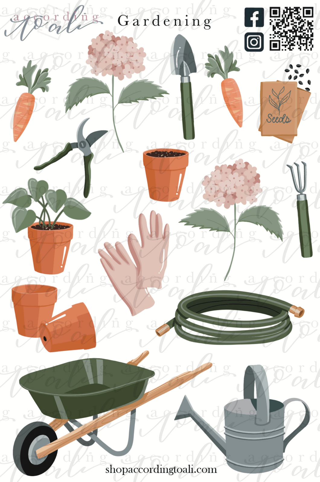 Gardening Sticker Sheet