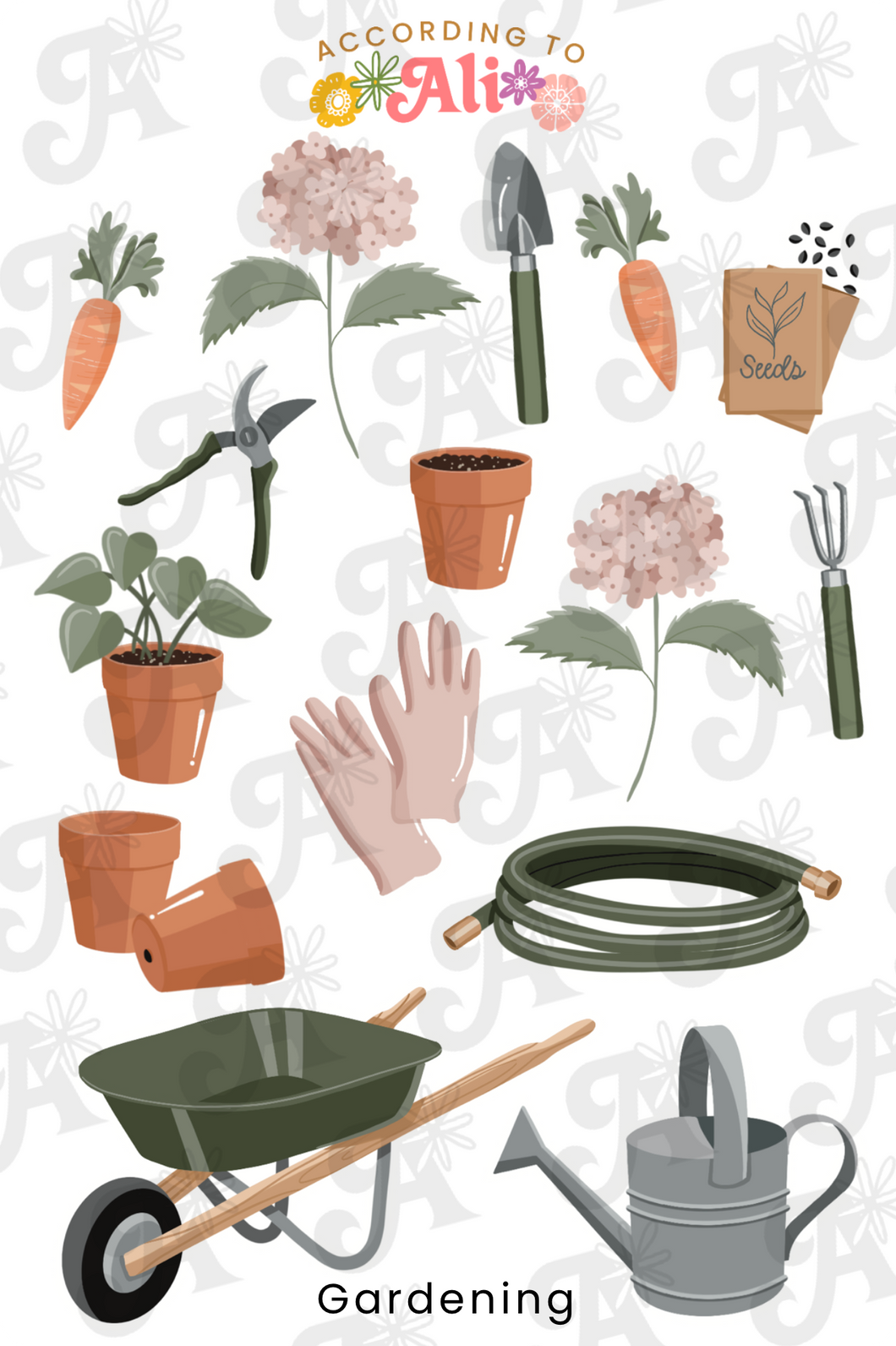 Gardening Sticker Sheet