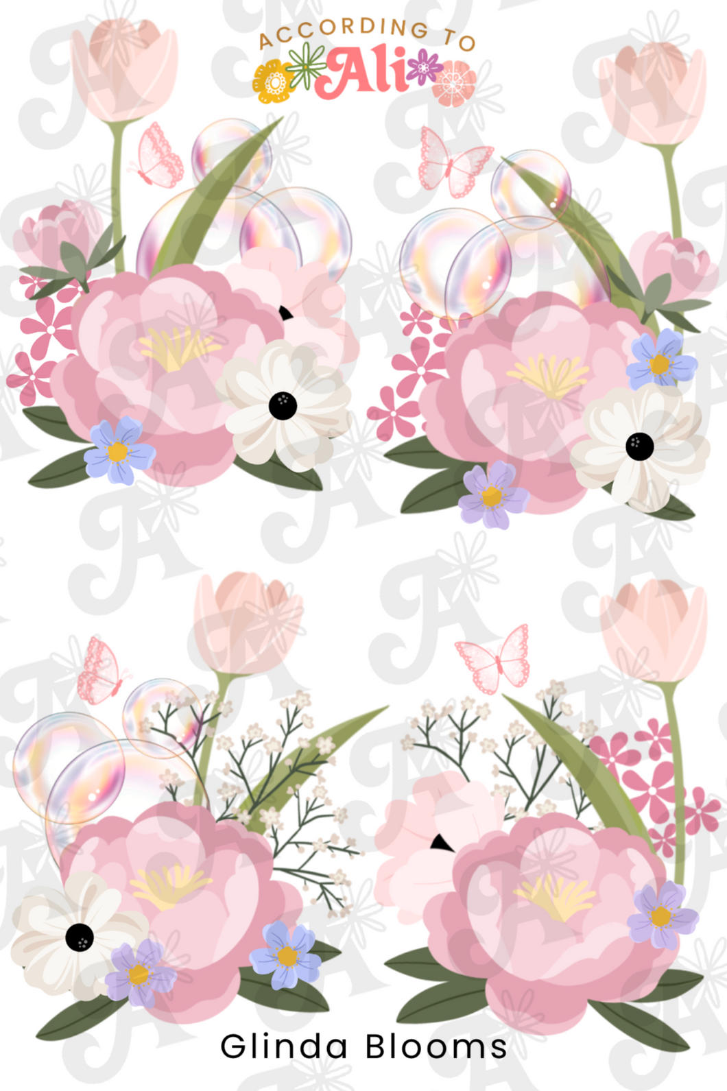 Glinda Blooms Sticker Sheet
