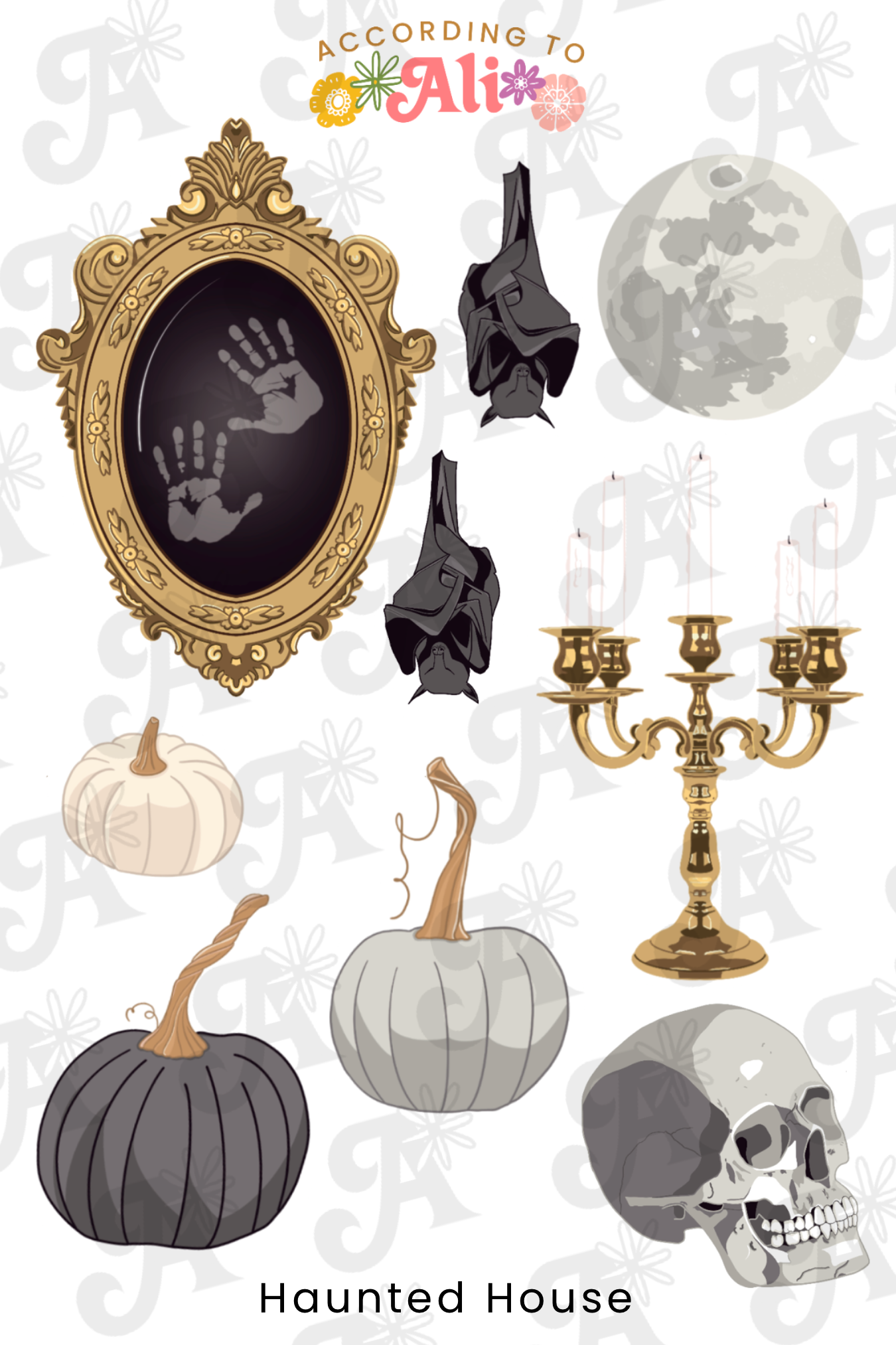 Haunted House Sticker Sheet – according to ali