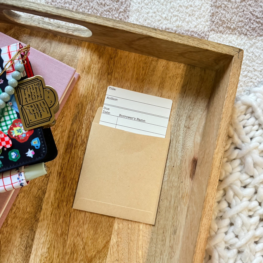 Library Check Out Card and Sleeve