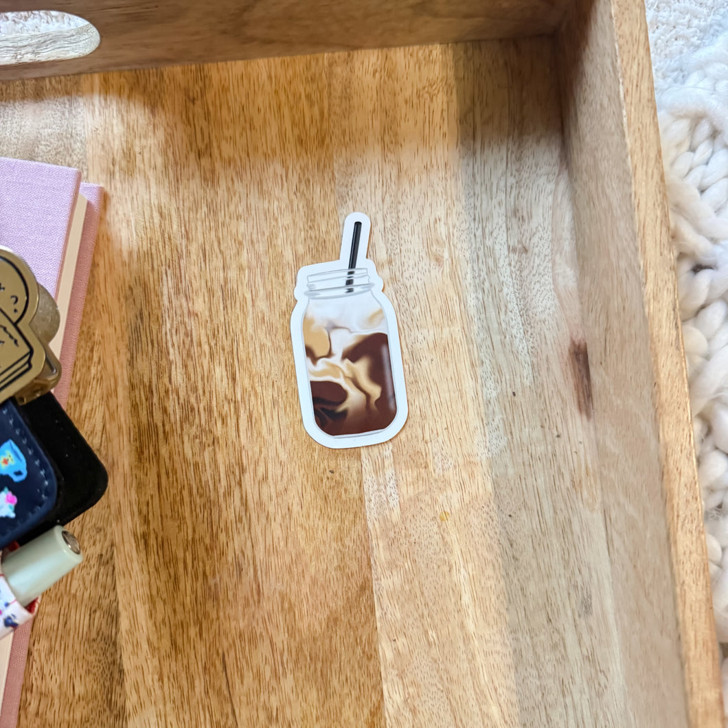 Iced Coffee Waterproof Vinyl Sticker
