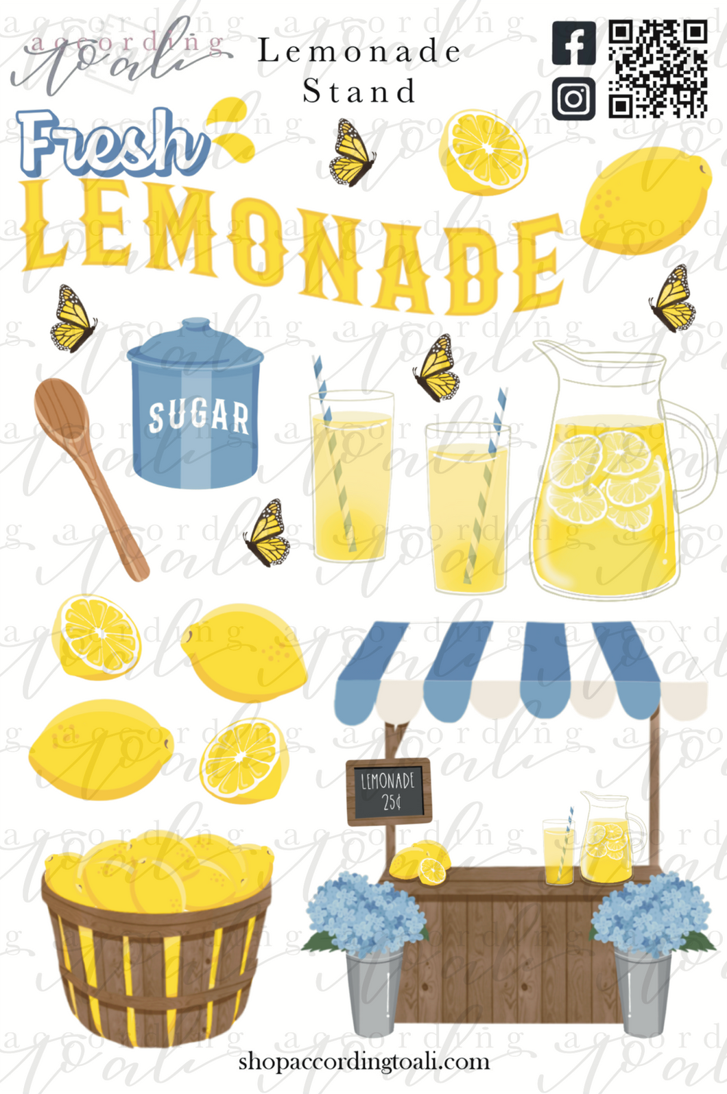 Lemonade Stand Sticker Sheet