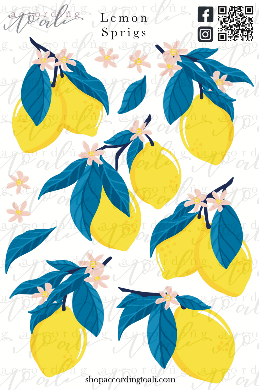 Lemon Sprigs Sticker Sheet