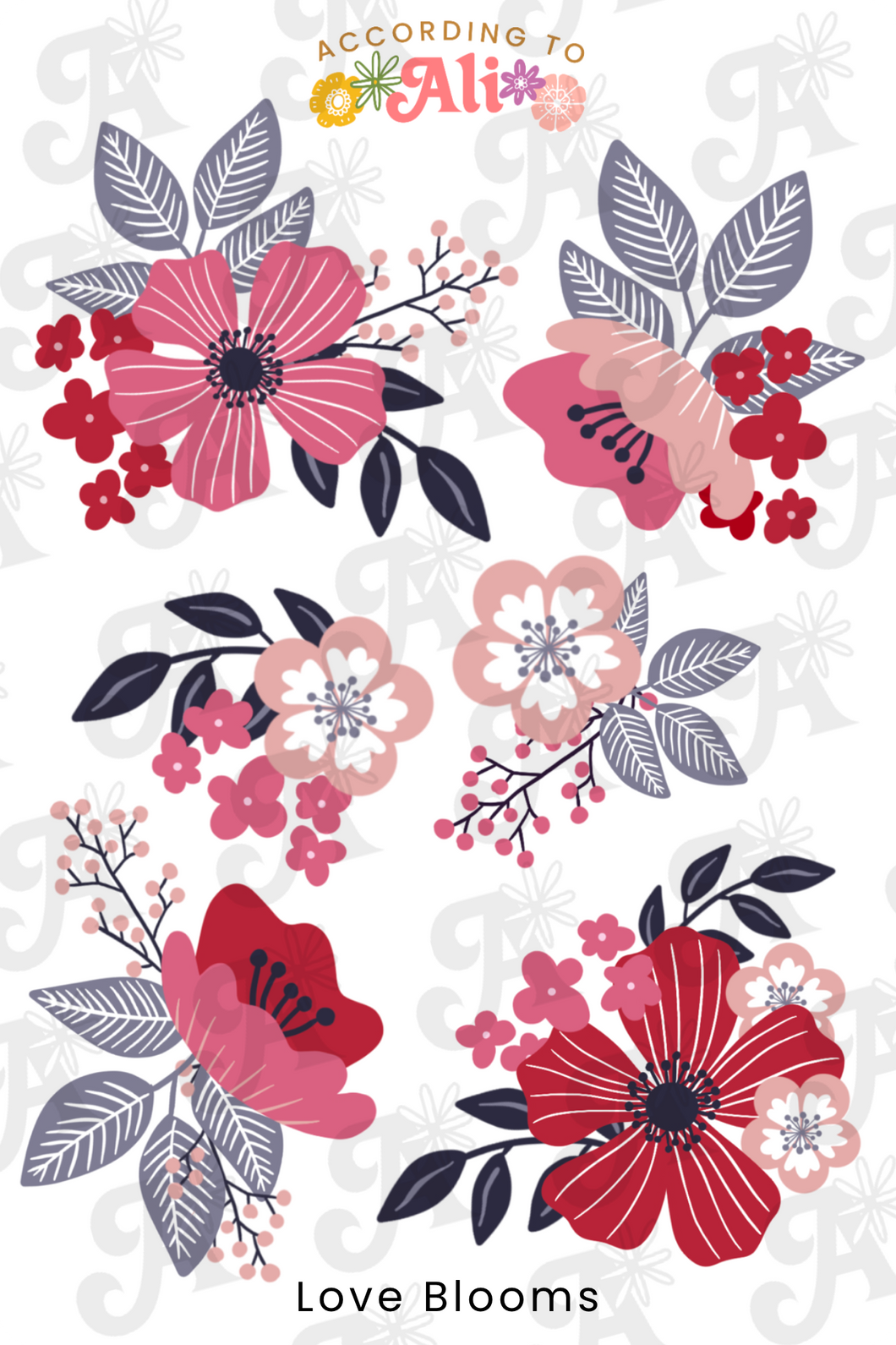 Love Blooms Sticker Sheet