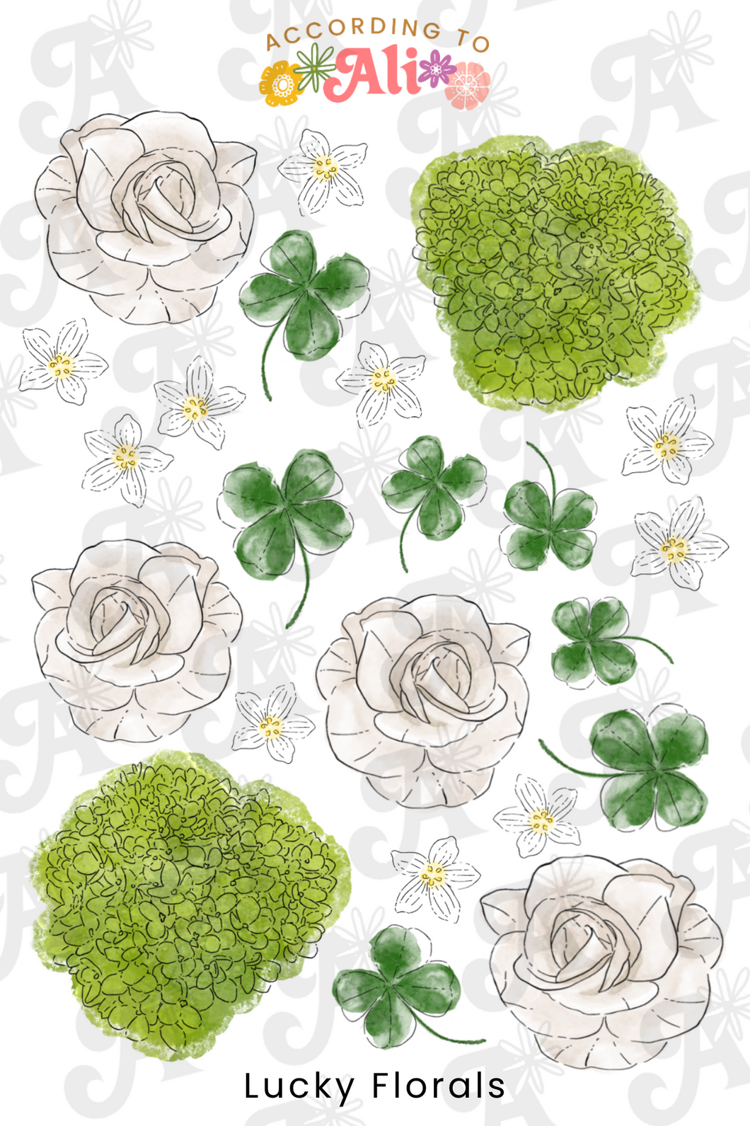 Lucky Florals Sticker Sheet