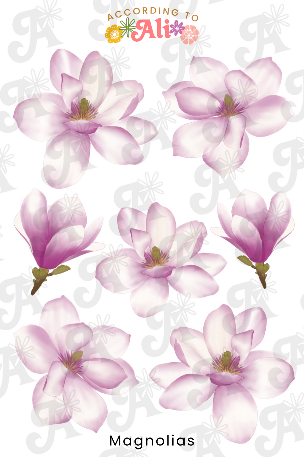 Magnolias Sticker Sheet