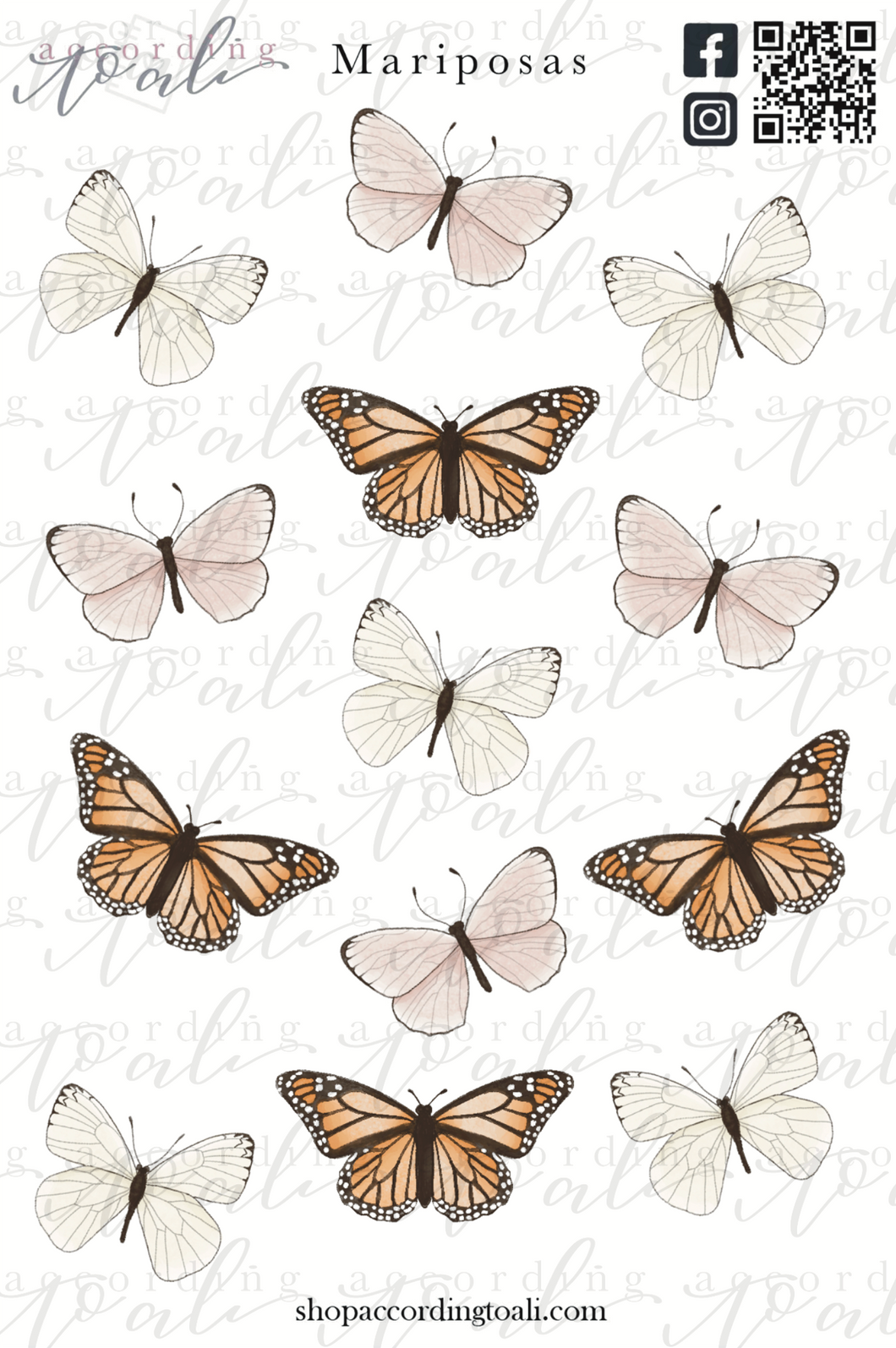Mariposas Sticker Sheet
