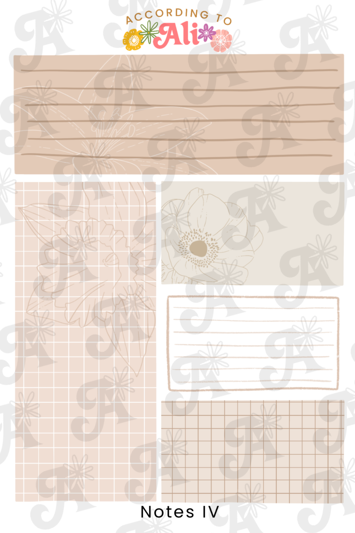 Notes IV Sticker Sheet – according to ali