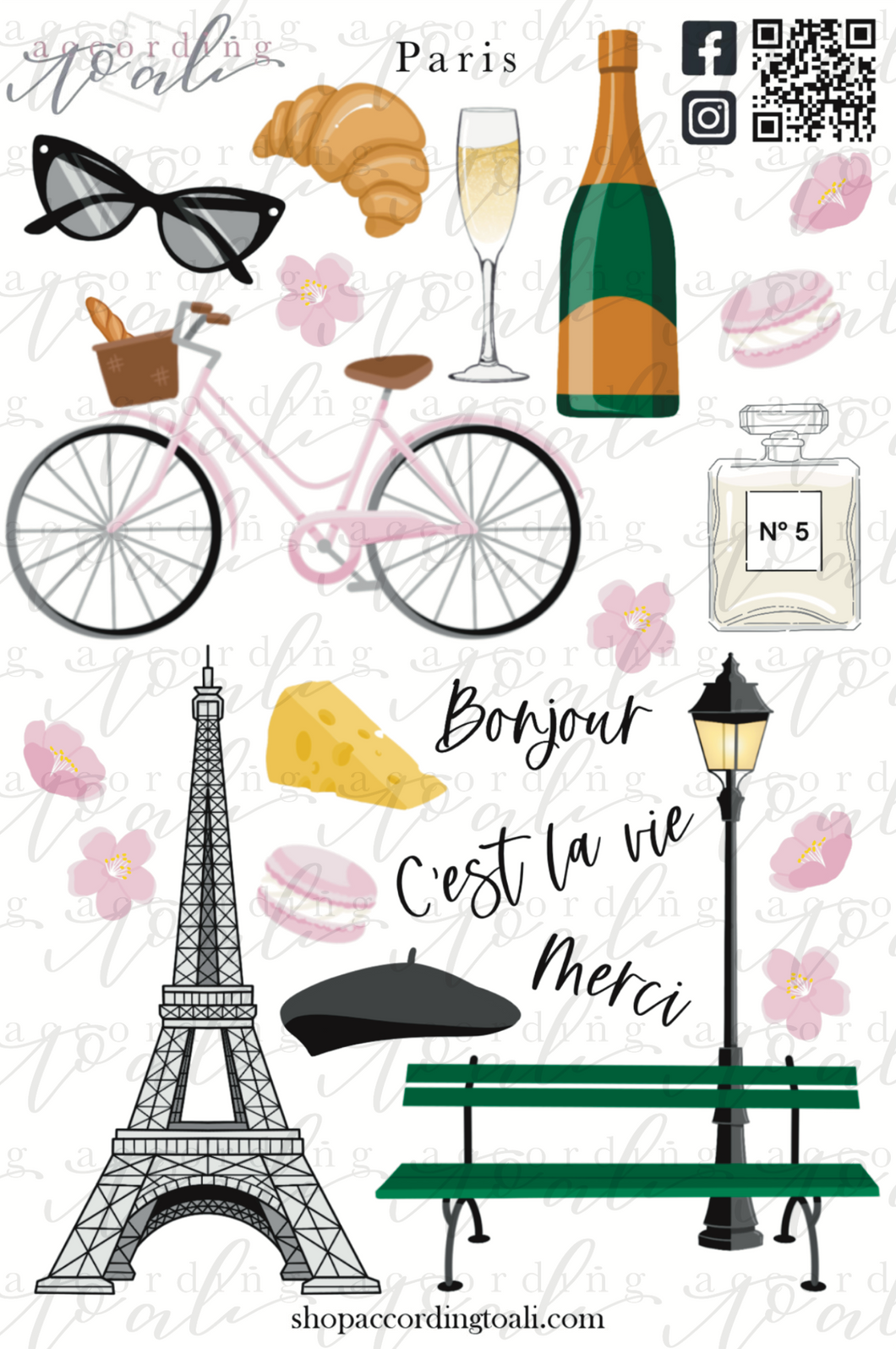 Paris Sticker Sheet