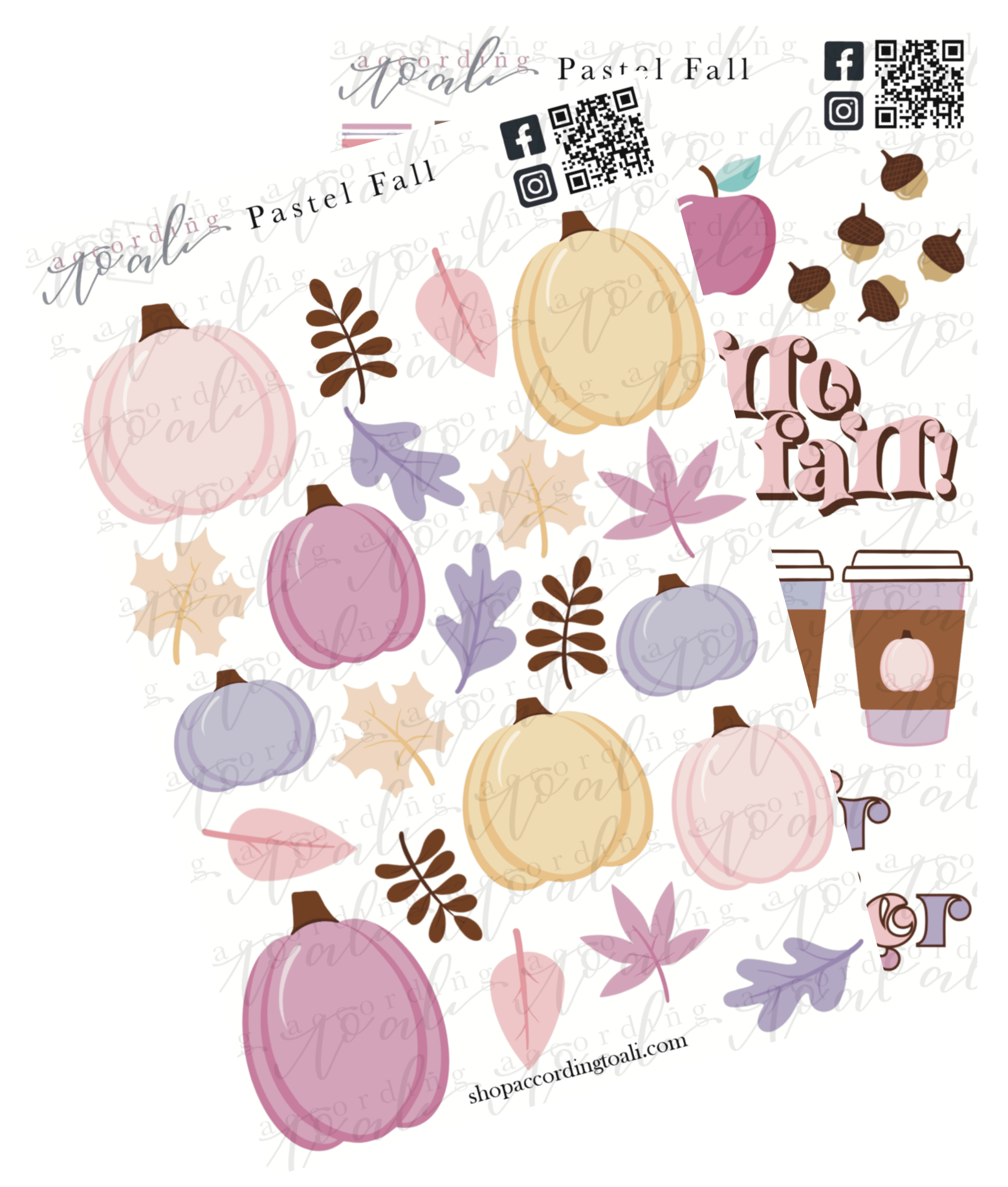 Pastel Fall Sticker Sheets – according to ali