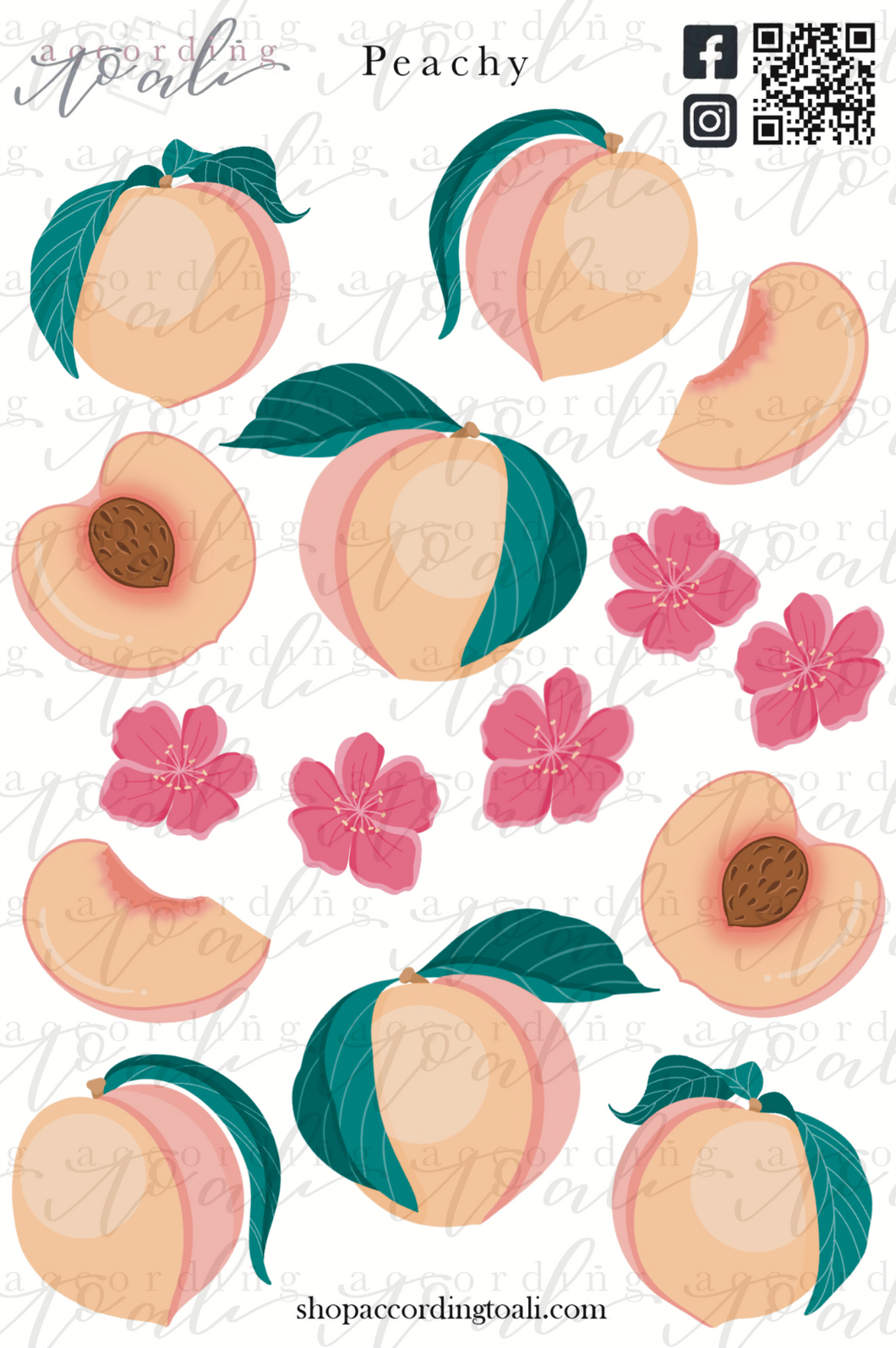 Peachy Sticker Sheet
